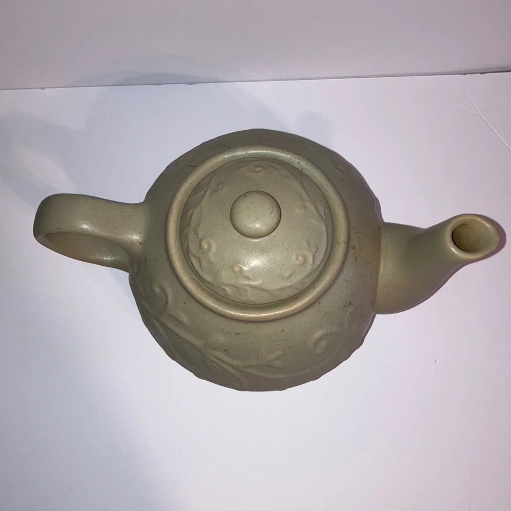 Vintage Tan‎ Large-vine Stoneware Teapot